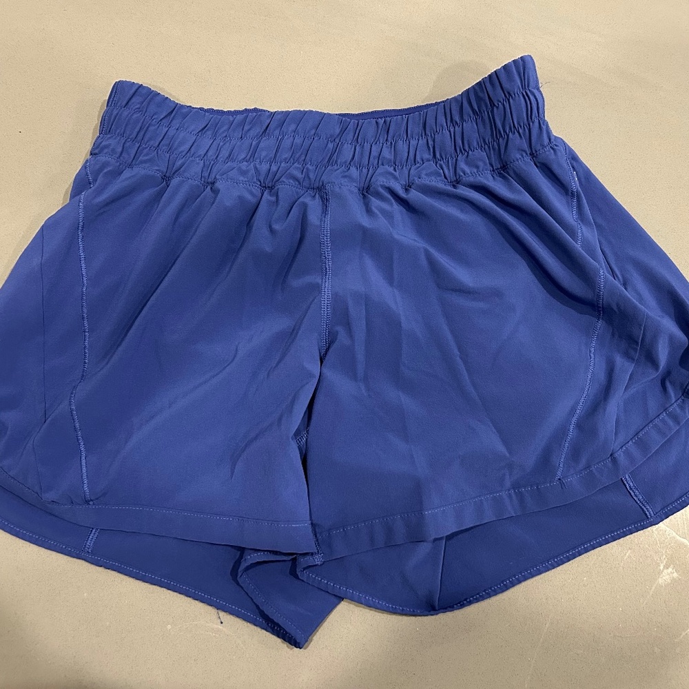 Track That High-Rise Lined Short 3" - Blue
